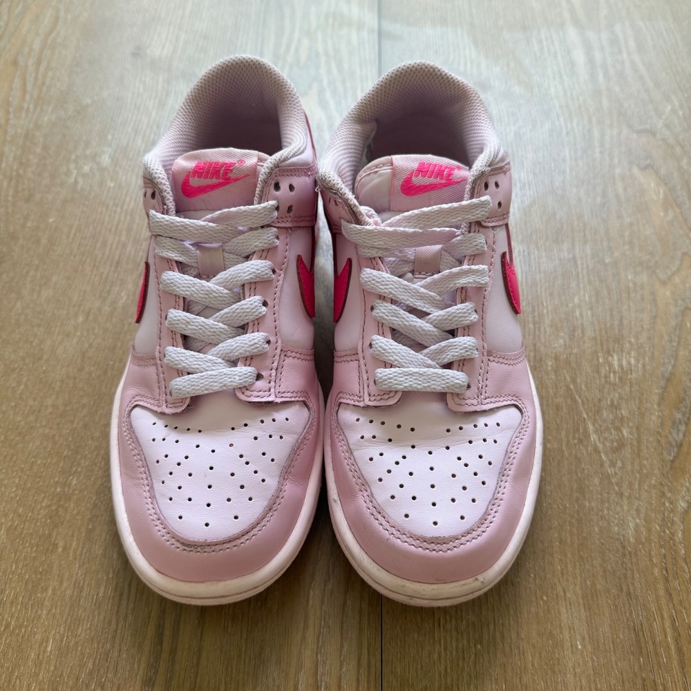 Nike Dunk Low GS Triple Pink Barbie Sneakers Size 3.5Y